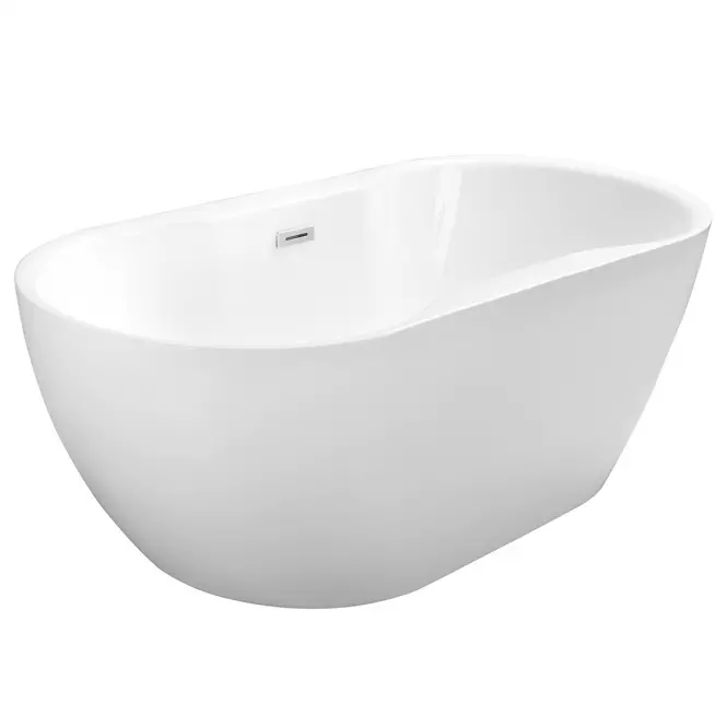 Voľne stojaca vaňa Navia 160/80 so sifónom Klik Klak s obdĺžnikovým prepadom Slim chróm,2