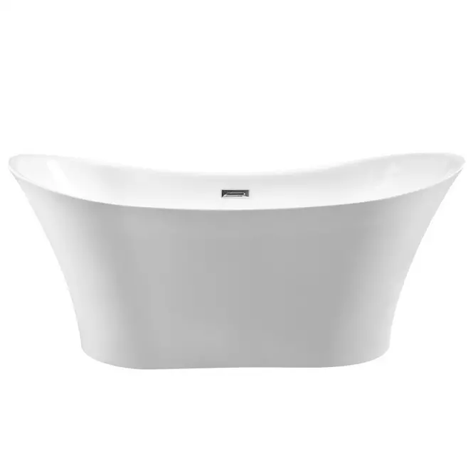 Voľne stojaca vaňa Amber 170/80 so sifónom Klik Klak s obdĺžnikovým prepadom Slim chróm,3