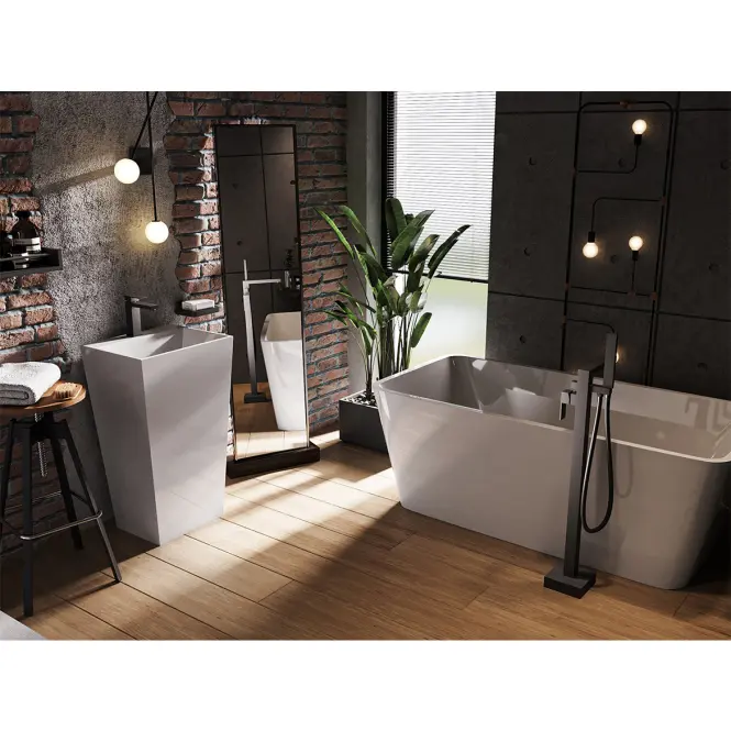 Voľne stojaca vaňa Evita 160/80 + Klik-Klak s prepadom Slim chróm,10