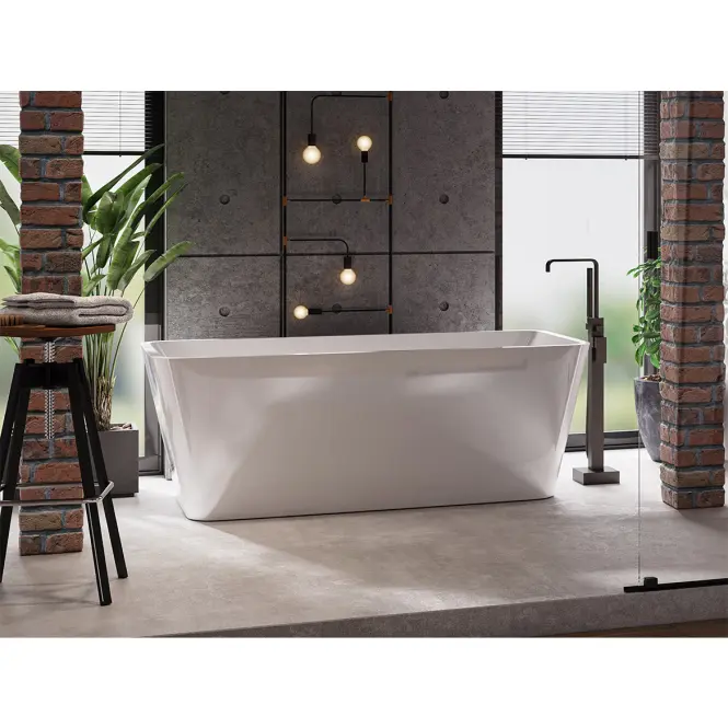 Voľne stojaca vaňa Evita 160/80 + Klik-Klak s prepadom Slim chróm