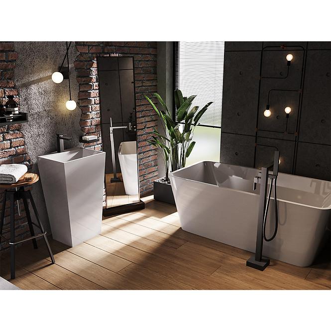 Voľne stojaca vaňa Evita 160/80+Klik Klak s prepadom Slim chrom
