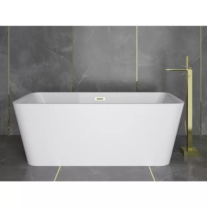 Voľne stojaca vaňa Evita 160/80+Klik Klak s prepadom Slim chrom