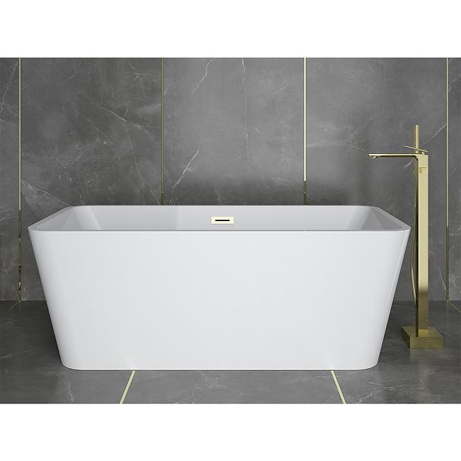 Voľne stojaca vaňa Evita 160/80+Klik Klak s prepadom Slim chrom