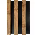 Dekoračný lamelový panel MDF na stenu dub wotan/čierny 41x190x2750 mm