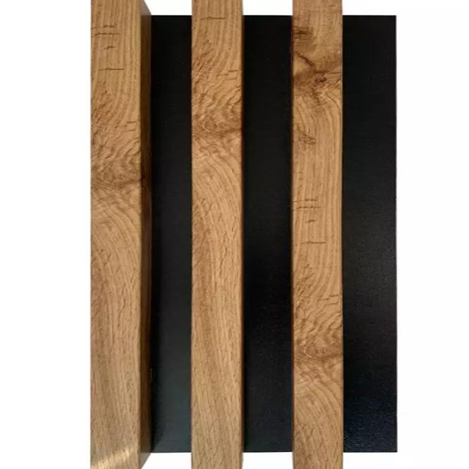 Dekoračný lamelový panel MDF na stenu dub wotan/čierny 41x190x2750 mm