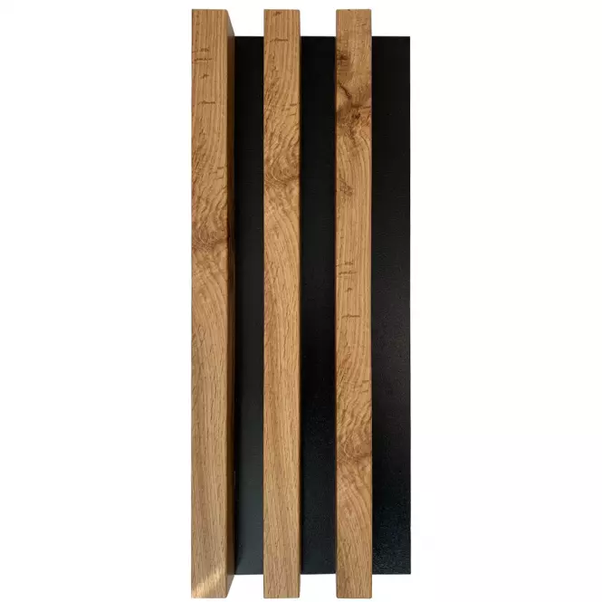 Dekoračný lamelový panel MDF na stenu dub wotan/čierny 41x190x2750 mm