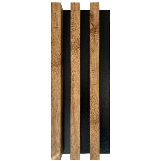 Dekoračný lamelový panel MDF na stenu dub wotan/čierny 41x190x2750 mm