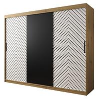 Skriňa Jodełka 250 dub Artisan/biely/čierna