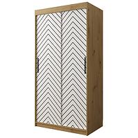 Skriňa Jodełka 1 100 dub Artisan/biely/čierna