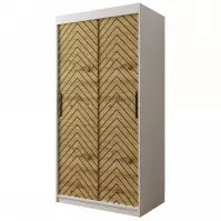 Skriňa Jodełka 1 100 biely/dub Artisan/čierna