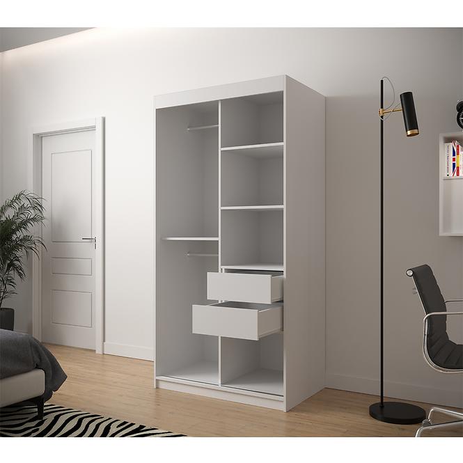Skriňa Jodełka 1 100 biely/biely/čierna,5