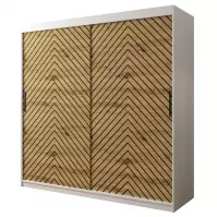 Skriňa Jodełka 1 200 biely/dub Artisan/čierna
