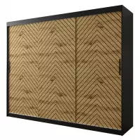 Skriňa Jodełka 1 250 čierna/dub Artisan/čierna