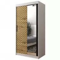 Skriňa Jodełka 2 100 biely/dub Artisan/čierna Skriňa Jodełka 2 100 biely/dub Artisan/čierna