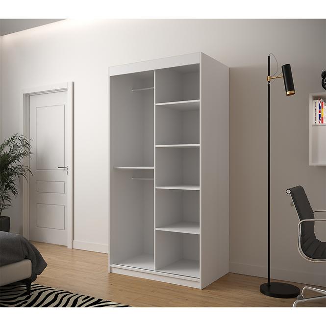 Skriňa Jodełka 2 100 biely/biely/čierna
