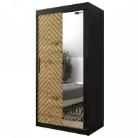 Skriňa Jodełka 2 100 čierna/dub Artisan/čierna Skriňa Jodełka 2 100 čierna/dub Artisan/čierna