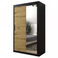 Skriňa Jodełka 2 120 čierna/dub Artisan/čierna Skriňa Jodełka 2 120 čierna/dub Artisan/čierna