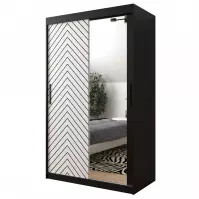 Skriňa Jodełka 2 120 čierna/biely/čierna Skriňa Jodełka 2 120 čierna/biely/čierna
