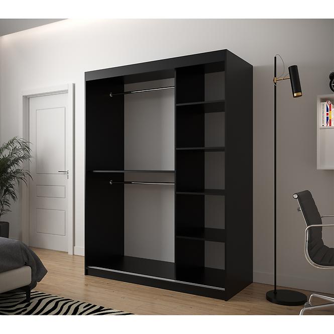 Skriňa Jodełka 2 150 čierna/dub Artisan/čierna