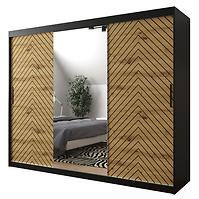 Skriňa Jodełka 2 250 čierna/dub Artisan/čierna