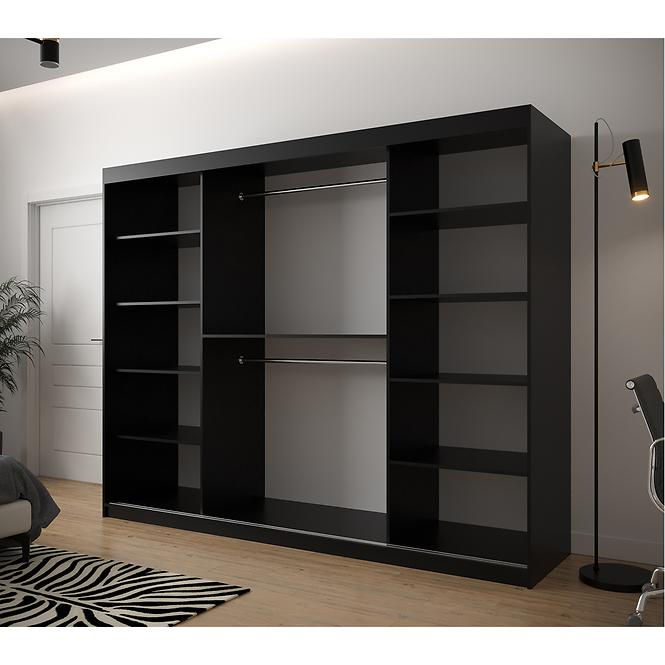 Skriňa Jodełka 2 250 čierna/biely/čierna,4