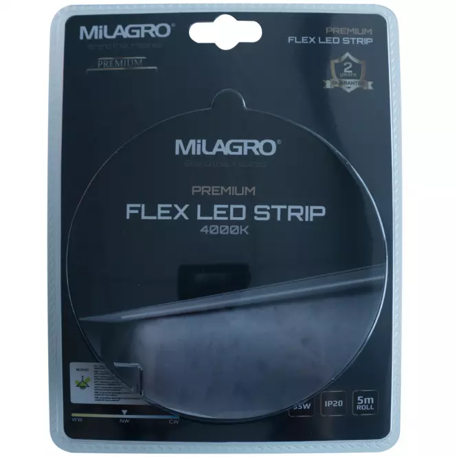 Páska LED 5M + Napájanie IP20 4000K MLZ8027 MILAGRO,2