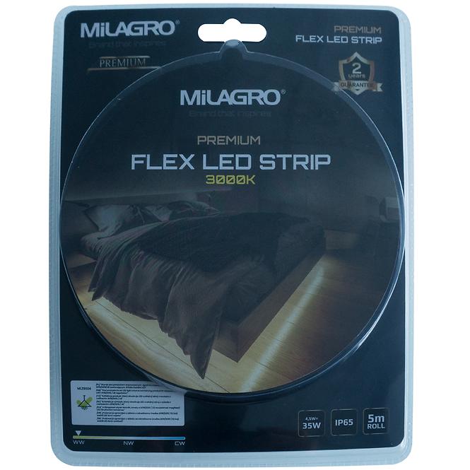 Páska LED 5M + Napájanie IP65 3000K MLZ8024 MILAGRO