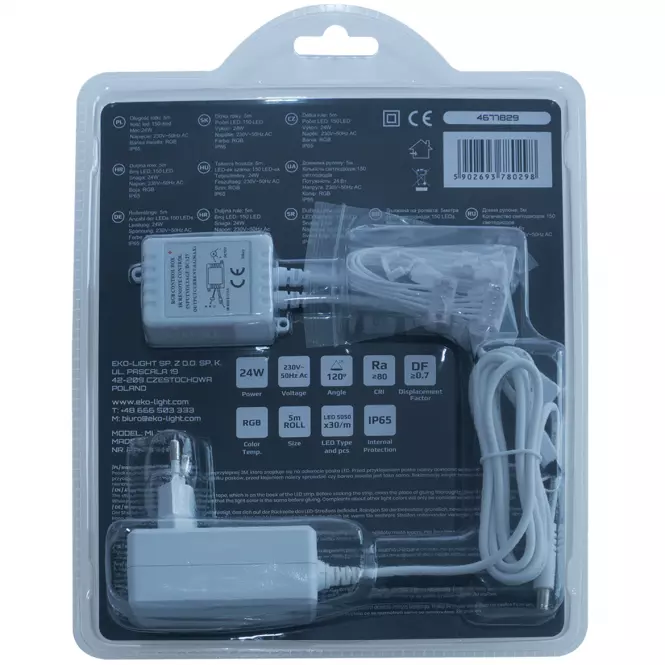 Súprava LED RGB 5M + STR/diaľkové ovládanie MLZ8029,3
