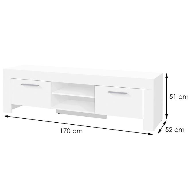 TV stolík Cezar 14 Biely