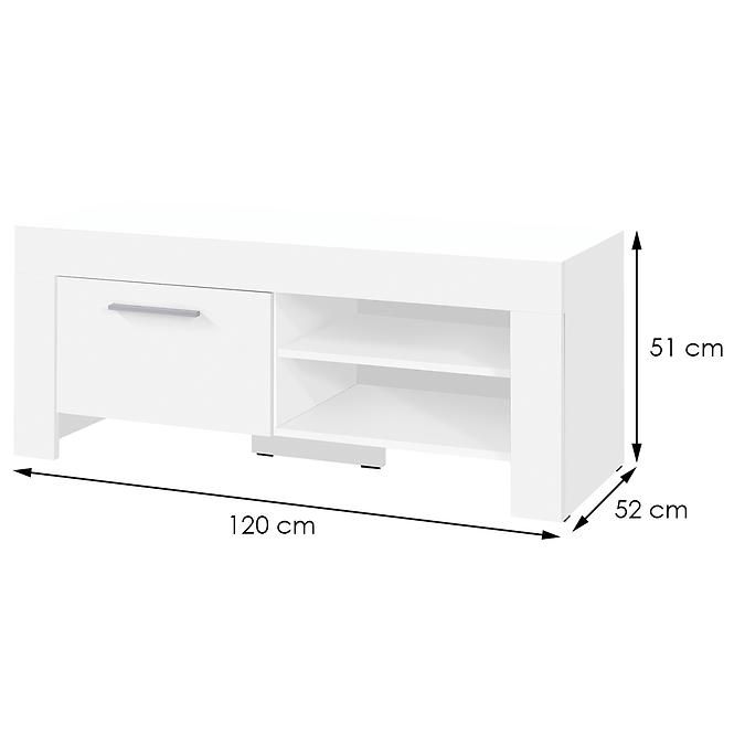 TV stolík Cezar 15 Biely