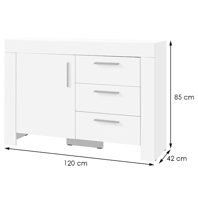 Komoda Cezar 11  Biely