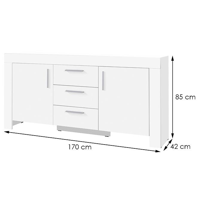 Komoda Cezar 13  Biely