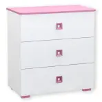 Komoda Bb05  bielo+ružová