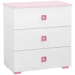 Komoda Bb05  bielo+ružová