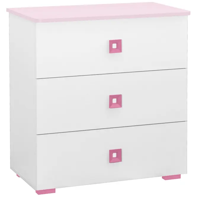 Komoda Bb05  bielo+ružová