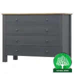 Komoda Oskar 4s 90x40x90 Šedá