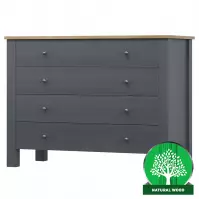 Komoda Oskar 4s 90x40x90 Šedá