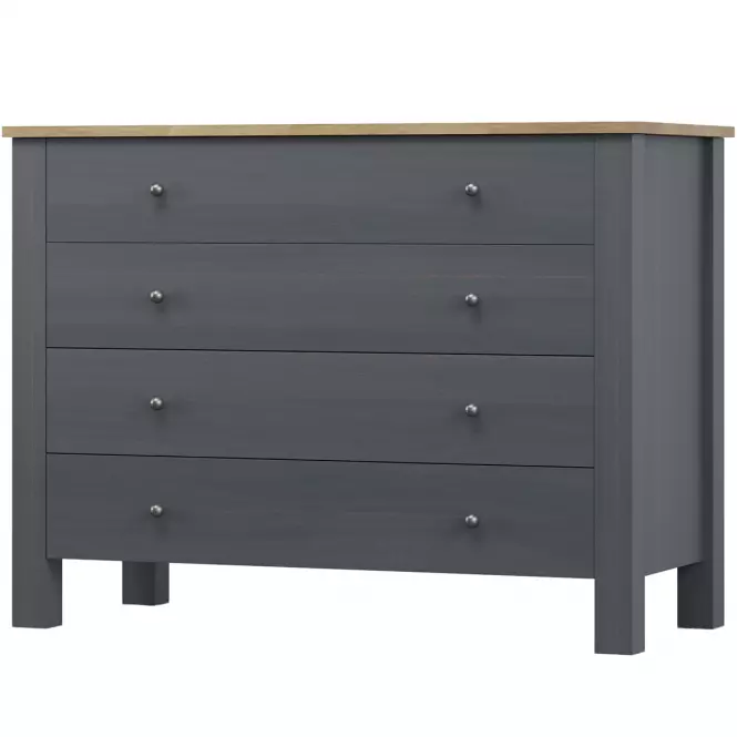 Komoda Oskar 4s 90x40x90 Šedá,2