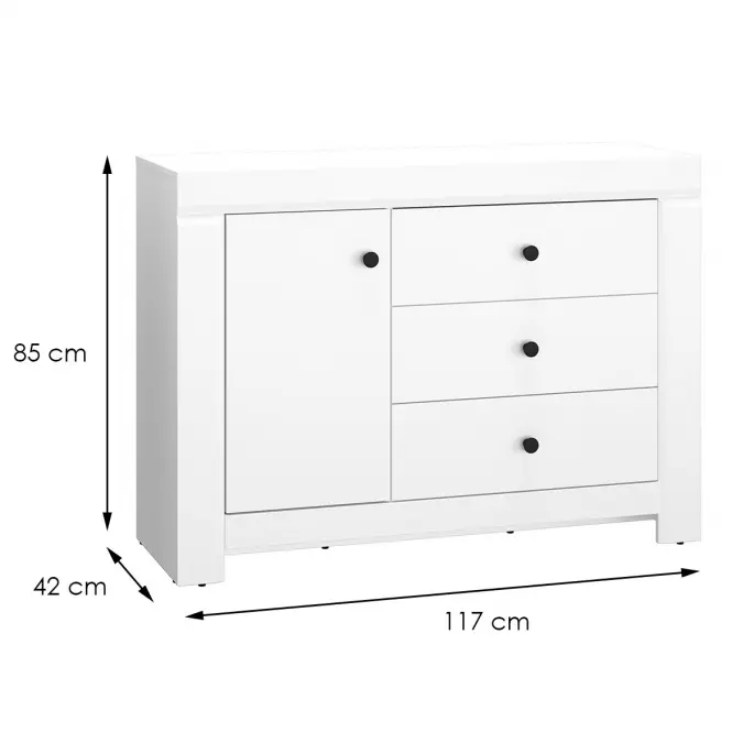 Komoda Lahti  10 biely Mat