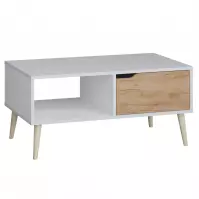 Konferenčný stolík Agnar D.Craft zlatá+Biely