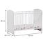Postieľka  Lulu s matracom biela,2
