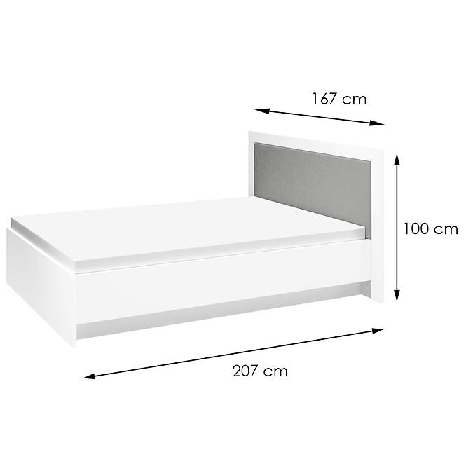 Posteľ Lahti 16  biely Mat,2