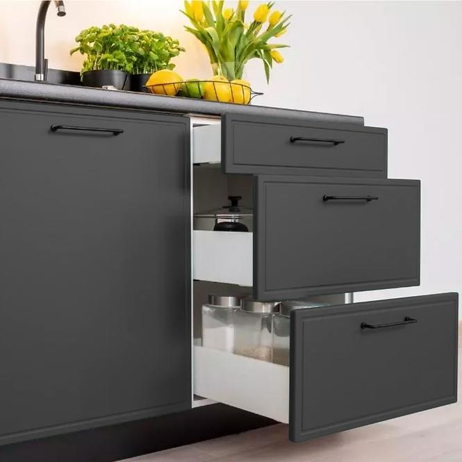 Kuchynské skrinka Emily D90PC S/3 čierny hrášok