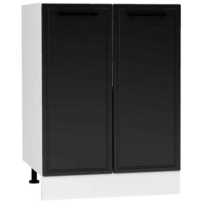 Kuchynská skrinka Emily D60PC PL čierny hrášok
