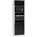 Kuchynská skrinka Emily D60PK MV 2133 PL čierny hrášok