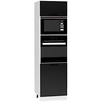 Kuchynská skrinka Emily D60PK MV 2133 PL čierny hrášok