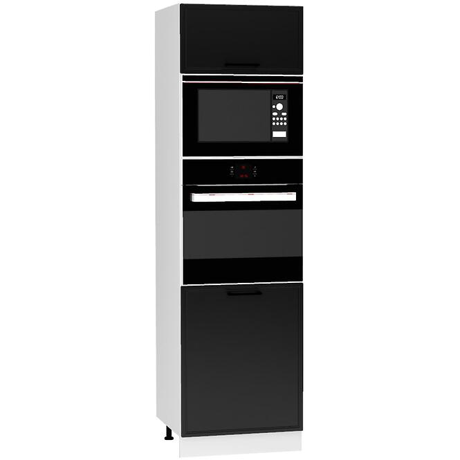 Kuchynská skrinka Emily D60PK MV 2133 PL čierny hrášok