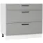Kuchynská skrinka Emily D90PC S/3 Dast Grey
