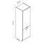Kuchynské skrinka Emily D60LO 2133 PL 2FR Dast Grey,2