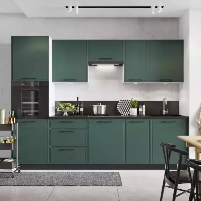 Kuchynská skrinka Emily D60PK 2133 PL zelená mat,7